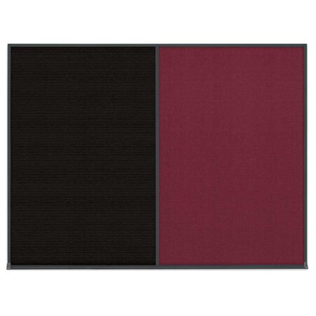 United Visual Products Triple Door Radius Plus Corkboard, 96" x UV8006PLUS-SATIN-KEYLIME
